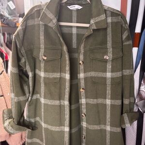 Sonoma Green Plaid Utility Jacket